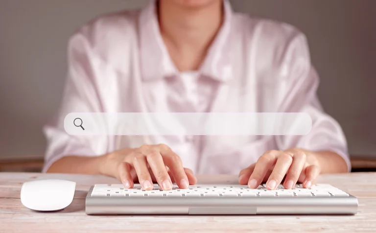data-search-technology-search-engine-optimization-womans-hands-are-using-computer-keyboard